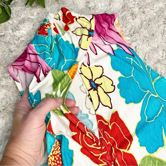 Cache Bodycon Ruched Floral Dress with Keyhole Size Medium - Picture 6 of 10